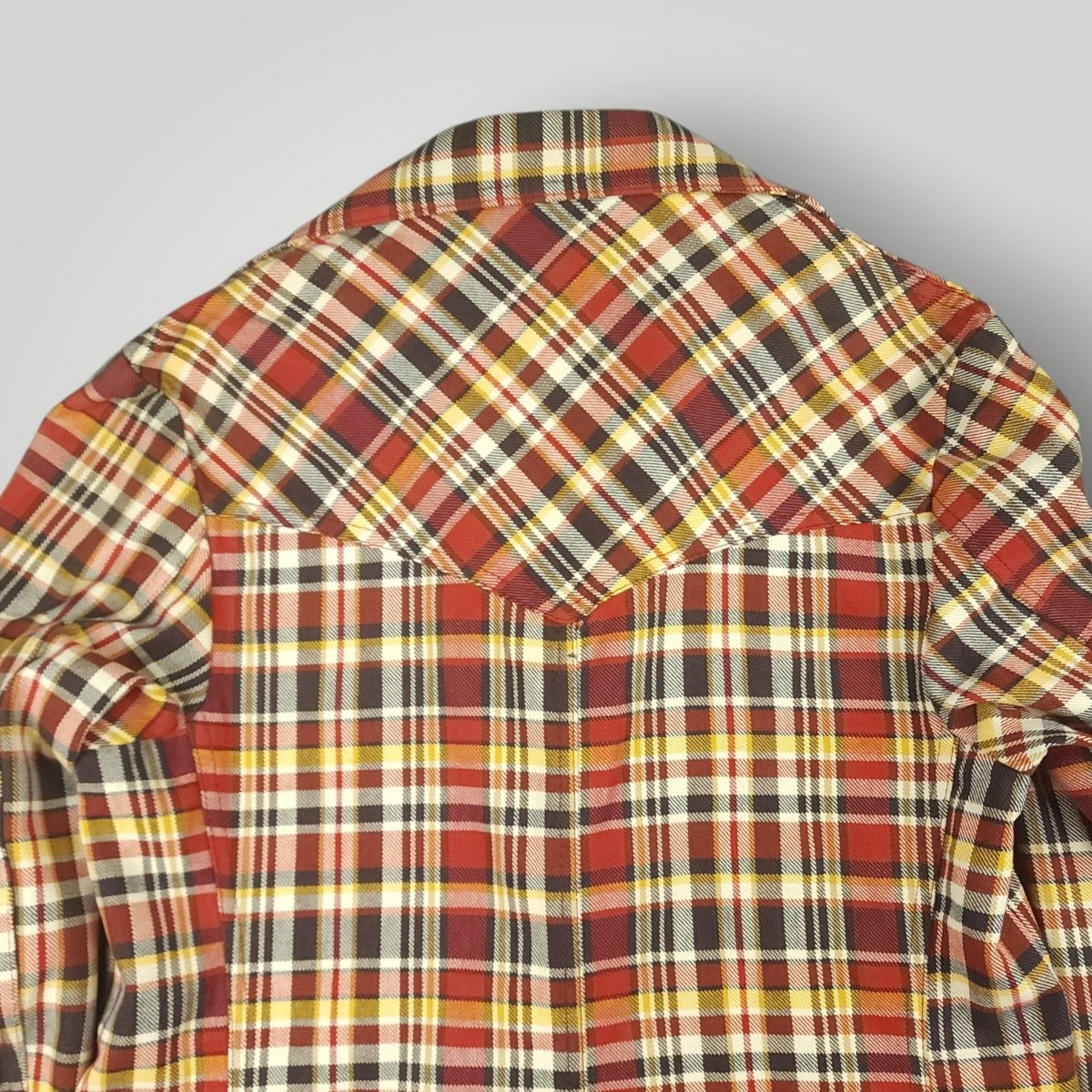 Vintage 60s Unstructured Cotton Patch Pocket Plaid Sack Jacket 36S