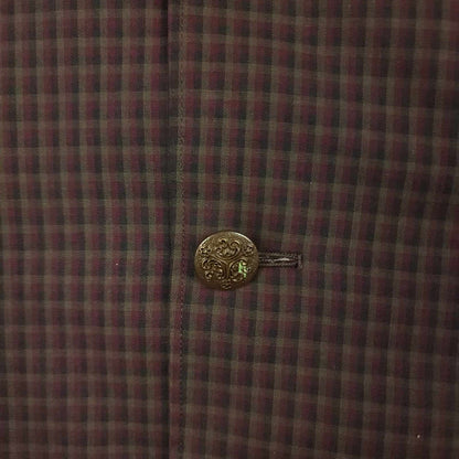 Vintage 70s Unstructured Classic Fit Wool Blend Tattersall Check Plaid Blazer 40R