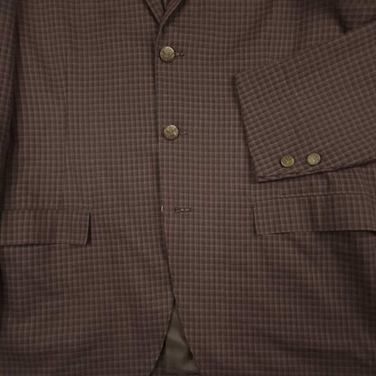 Vintage 70s Unstructured Classic Fit Wool Blend Tattersall Check Plaid Blazer 40R