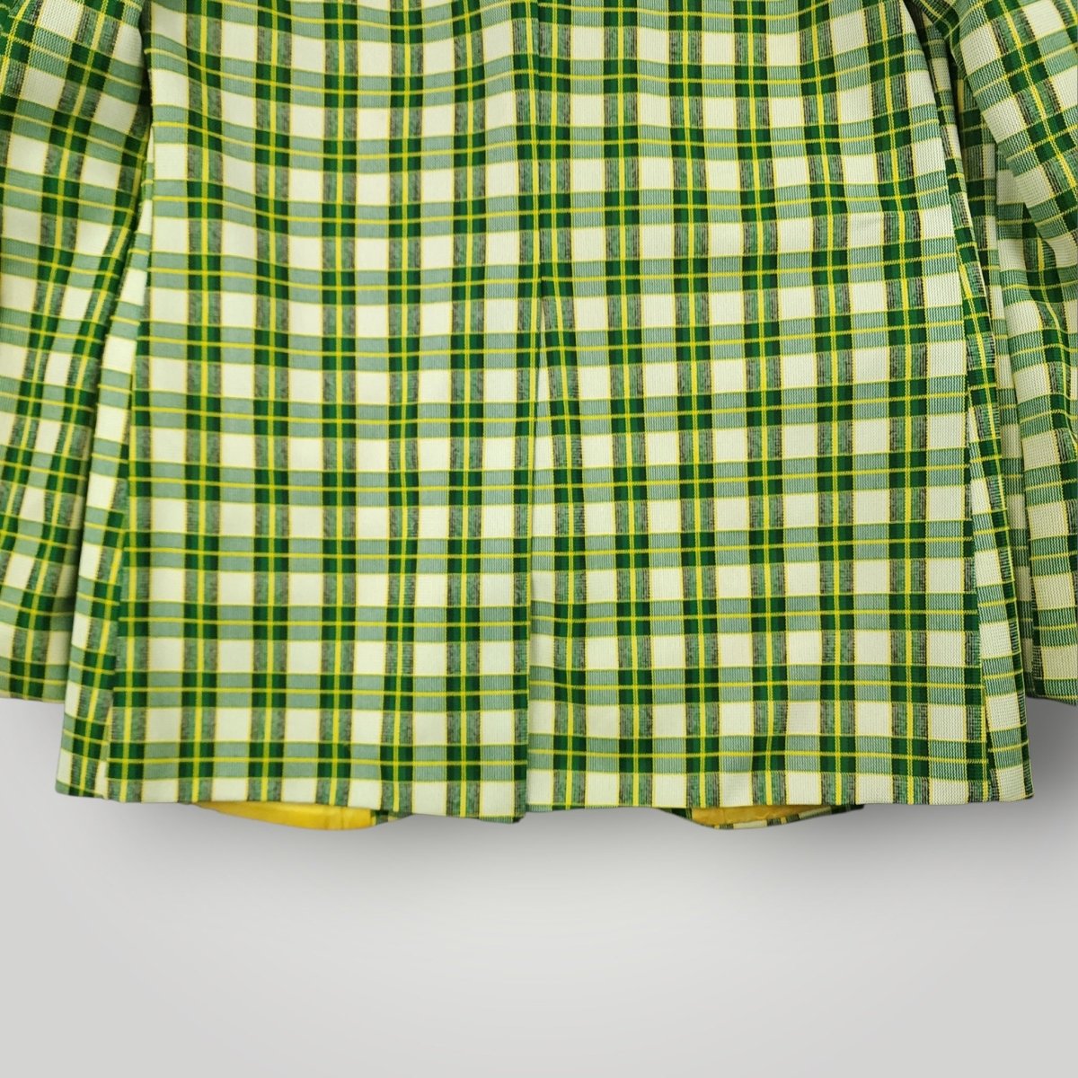 Vintage 70s Unstructured Polyester Tartan Plaid Sack Jacket 34S
