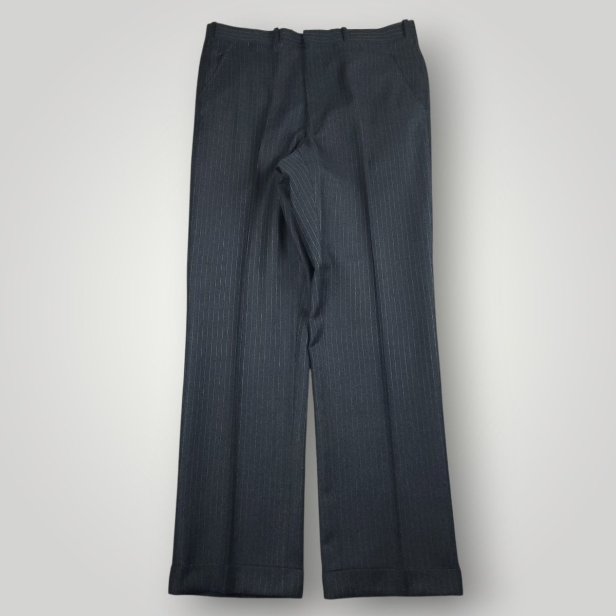 Vintage 80s 2 Piece Flannel Wool Pinstripe Suit 40R/34R