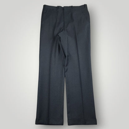 Vintage 80s 2 Piece Flannel Wool Pinstripe Suit 40R/34R
