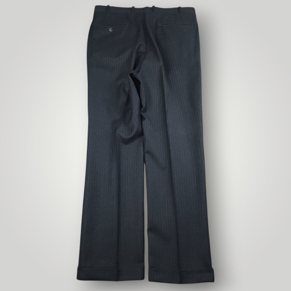Vintage 80s 2 Piece Flannel Wool Pinstripe Suit 40R/34R