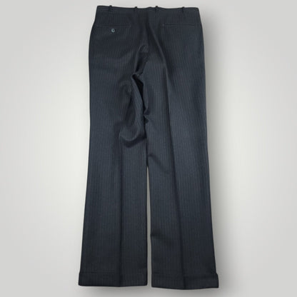 Vintage 80s 2 Piece Flannel Wool Pinstripe Suit 40R/34R