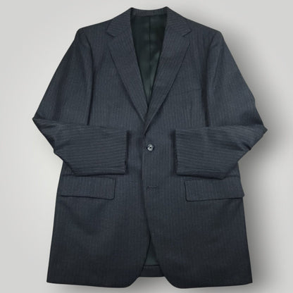 Vintage 80s 2 Piece Flannel Wool Pinstripe Suit 40R/34R