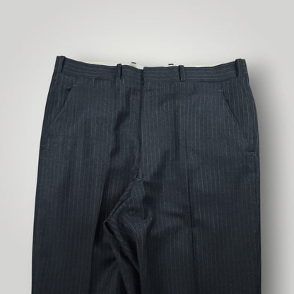 Vintage 80s 2 Piece Flannel Wool Pinstripe Suit 40R/34R