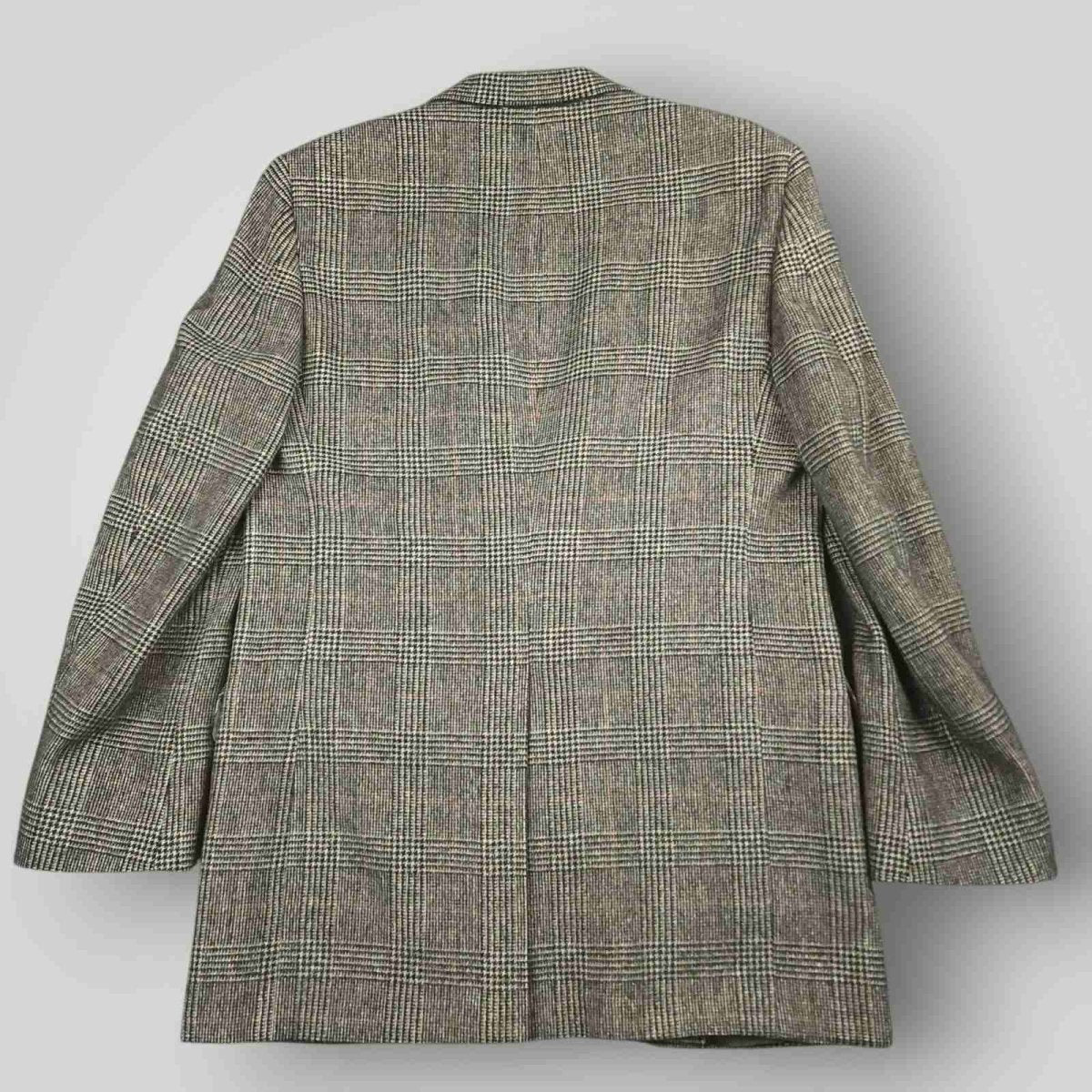 Vintage 80s Classic Fit Camel Hair Prince of Wales Check Sport Coat 38R