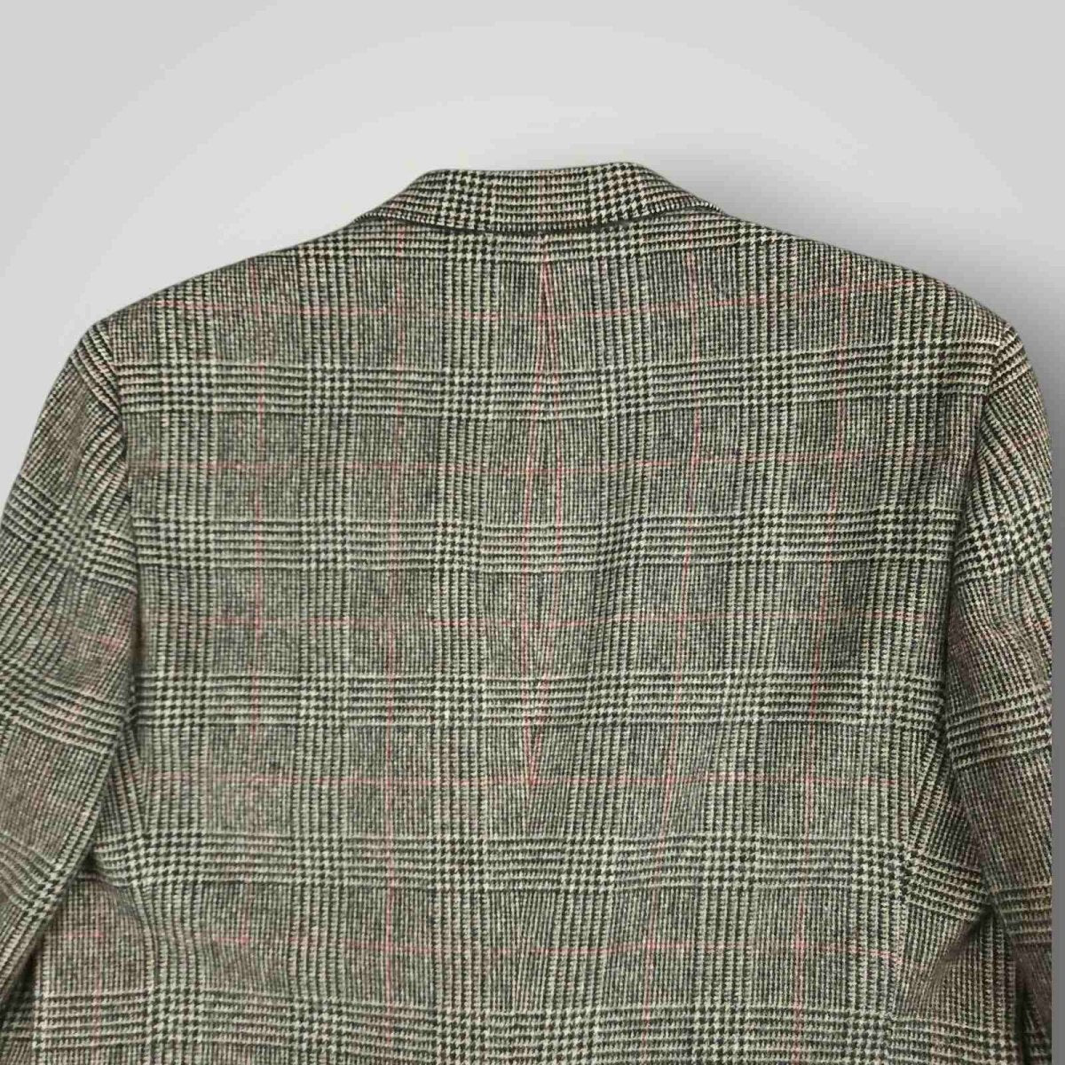 Vintage 80s Classic Fit Camel Hair Prince of Wales Check Sport Coat 38R
