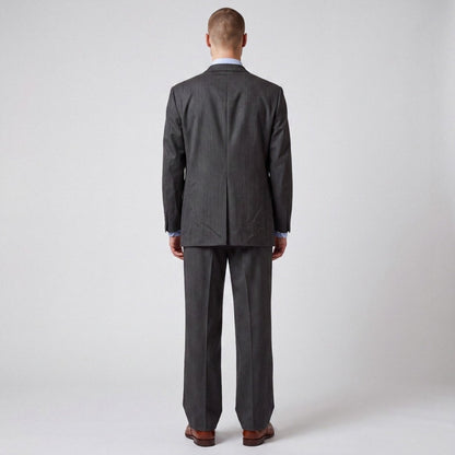 Vintage 80s Mens 2 Pc Tropical Wool Pinstripe Suit 42R/31R
