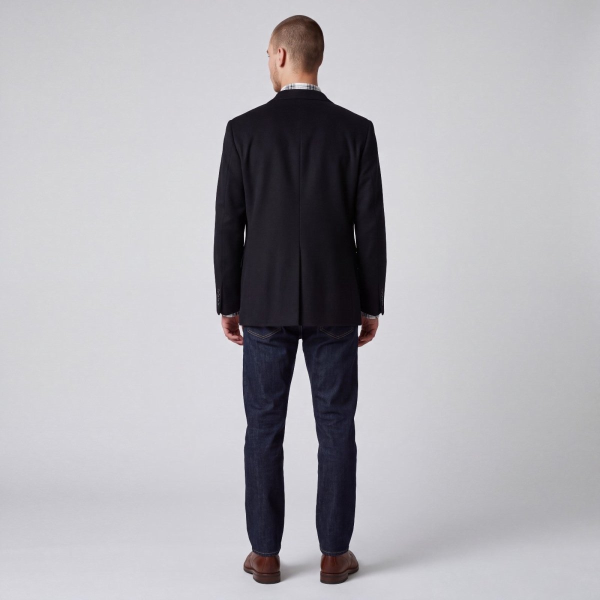 Vintage 80s Slim Fit Brushed Cashmere Wool Blend Sport Coat 42S