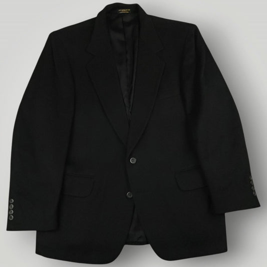 Vintage 80s Slim Fit Brushed Cashmere Wool Blend Sport Coat 42S
