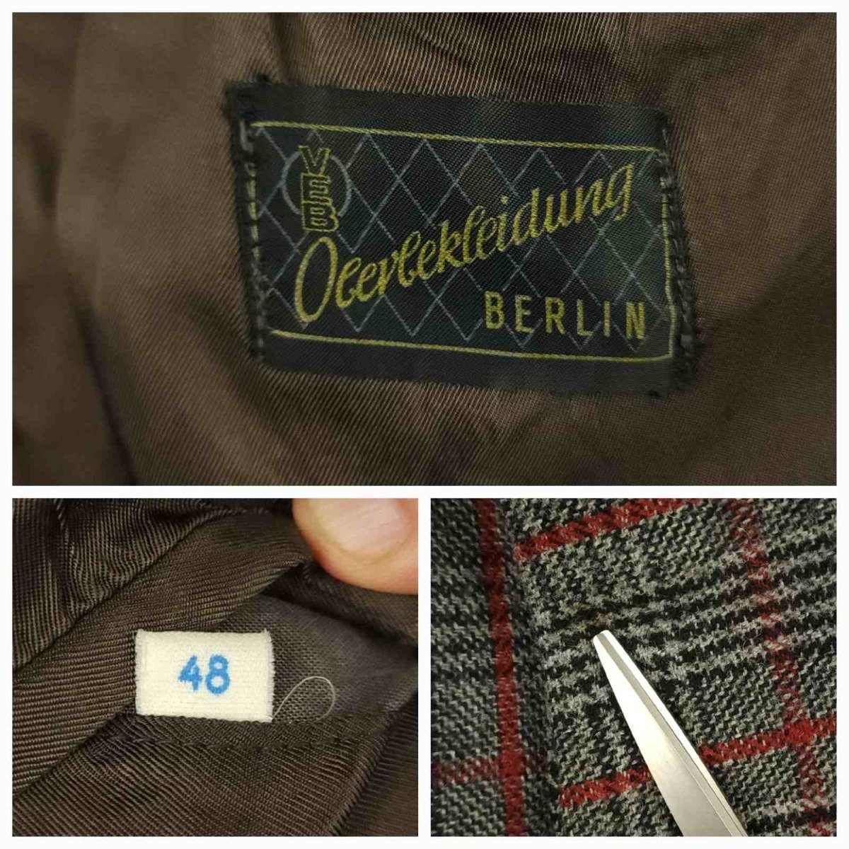 Vintage 80s Slim Fit Patch Pocket Prince of Wales Check Tweed Jacket 38S