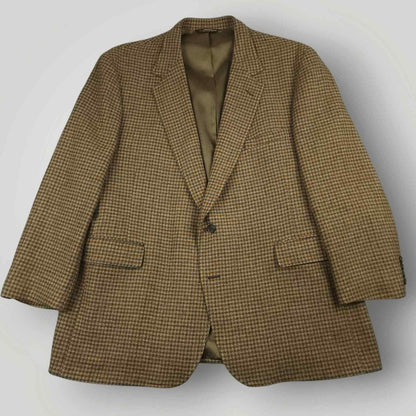 Vintage 80s Slim Fit Wool Gun Club Check Sport Coat 48R/S