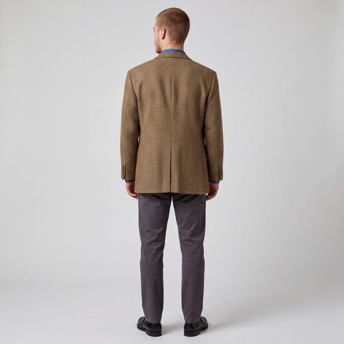 Vintage 80s Slim Fit Wool Gun Club Check Sport Coat 48R/S