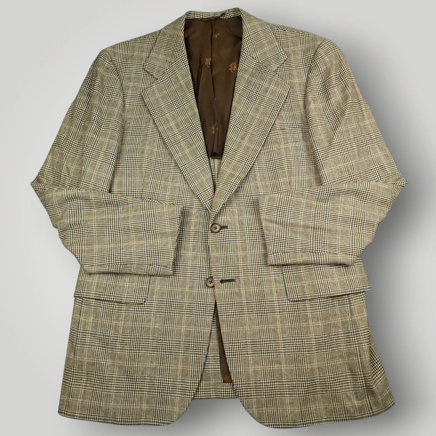 Vintage 60s Tropical Wool Prince of Wales Check Sport Coat 40R