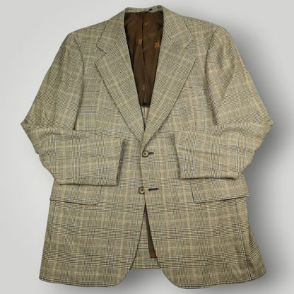Vintage 60s Tropical Wool Prince of Wales Check Sport Coat 40R