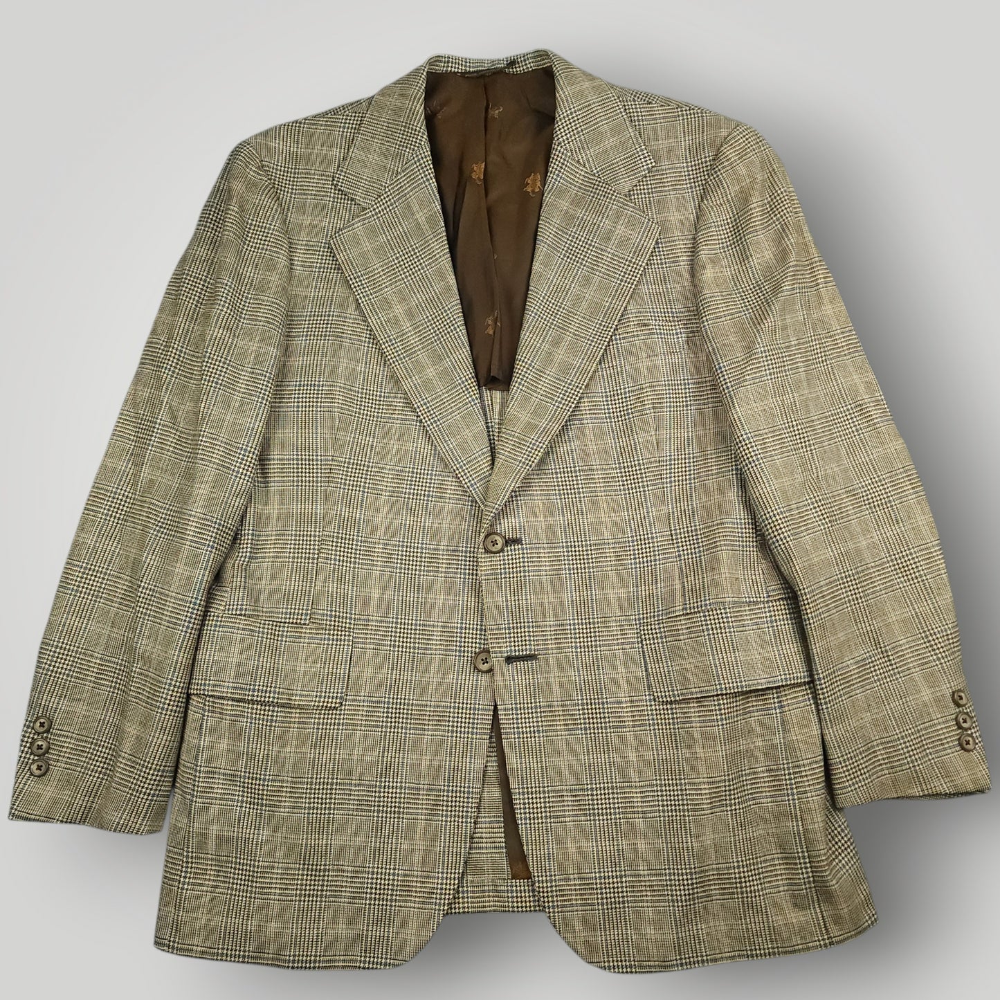 Vintage 60s Tropical Wool Prince of Wales Check Sport Coat 40R