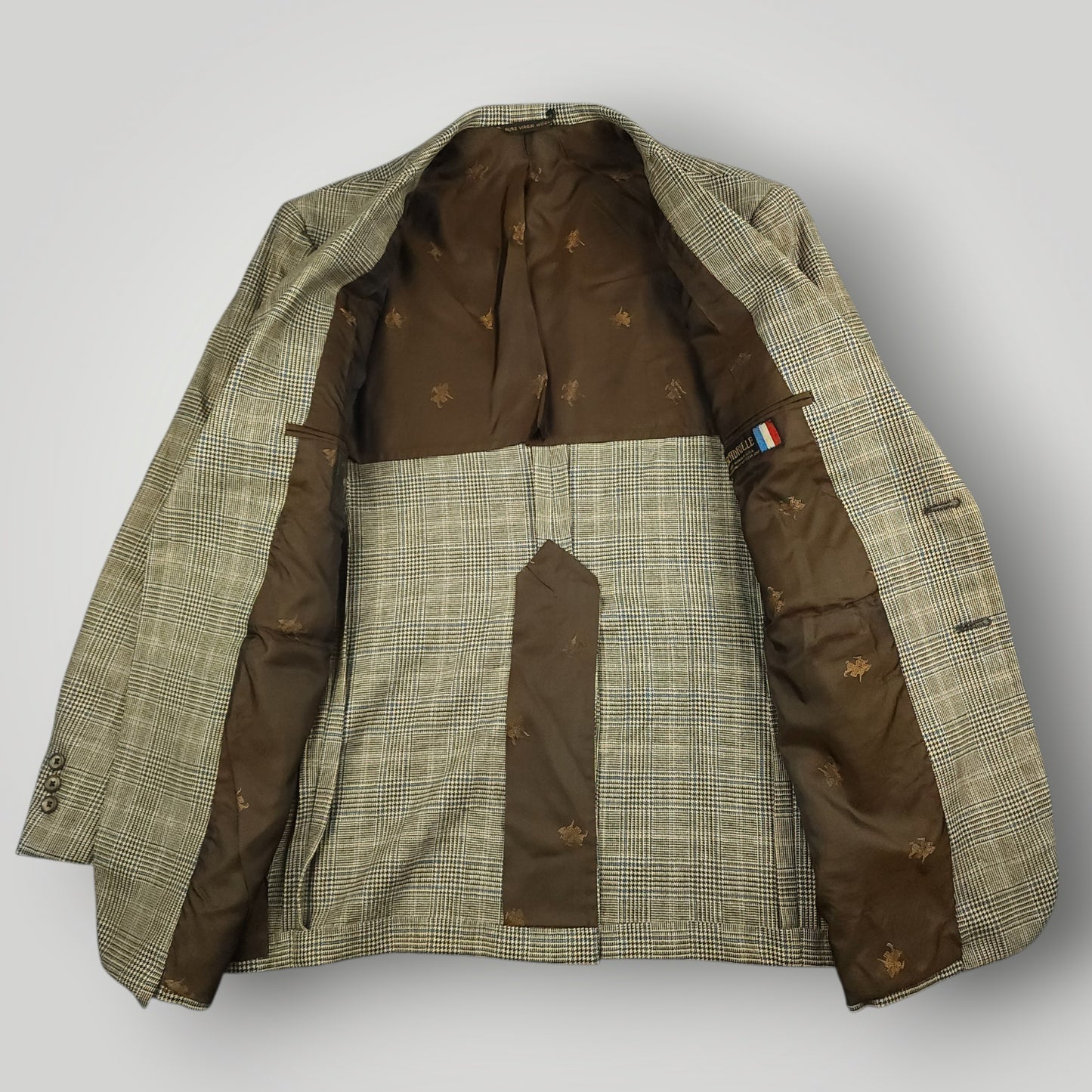 Vintage 60s Tropical Wool Prince of Wales Check Sport Coat 40R