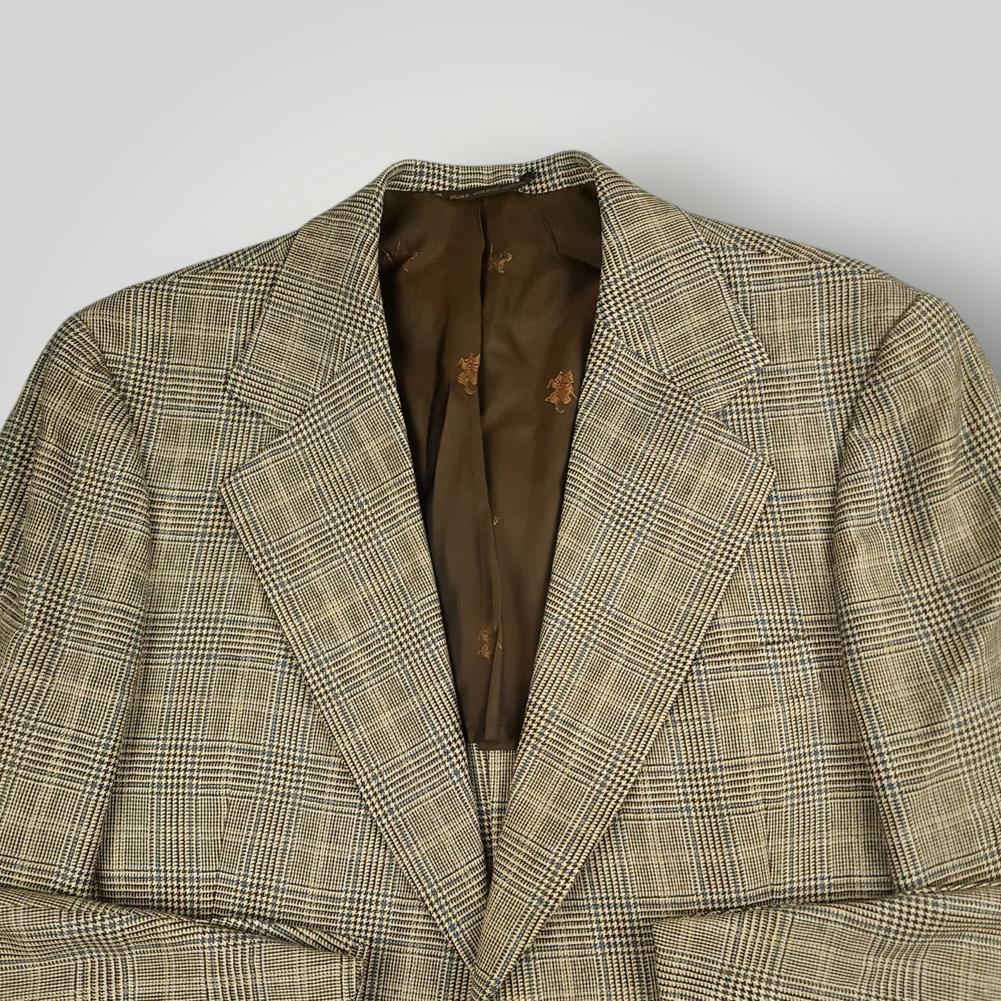Vintage 60s Tropical Wool Prince of Wales Check Sport Coat 40R