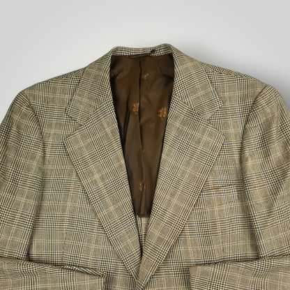 Vintage 60s Tropical Wool Prince of Wales Check Sport Coat 40R