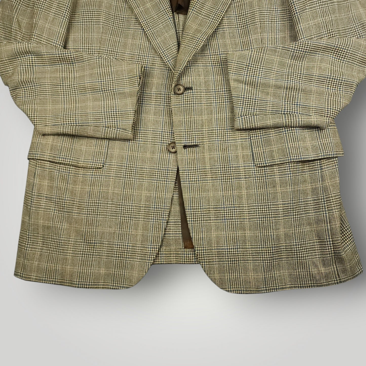 Vintage 60s Tropical Wool Prince of Wales Check Sport Coat 40R