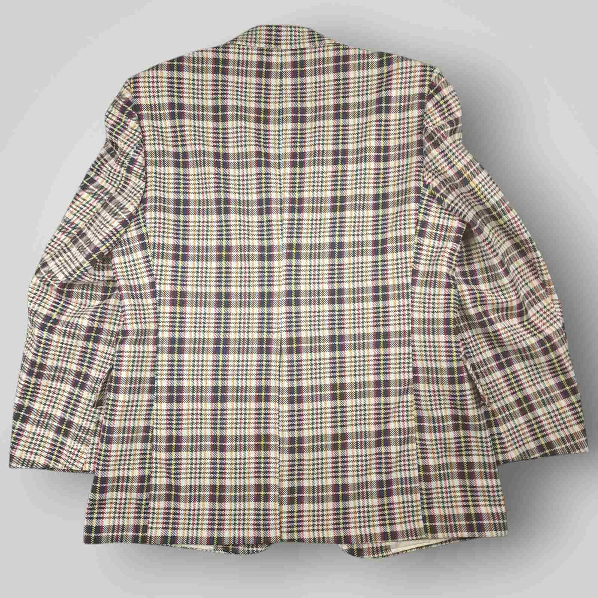 Vintage 60s Ivy Style Wide Lapel Prince of Wales Check Sport Coat 42R