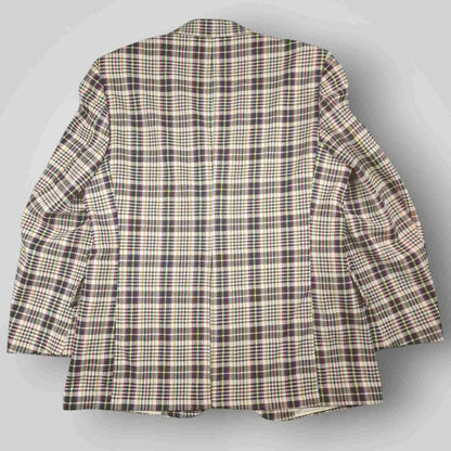 Vintage 60s Ivy Style Wide Lapel Prince of Wales Check Sport Coat 42R