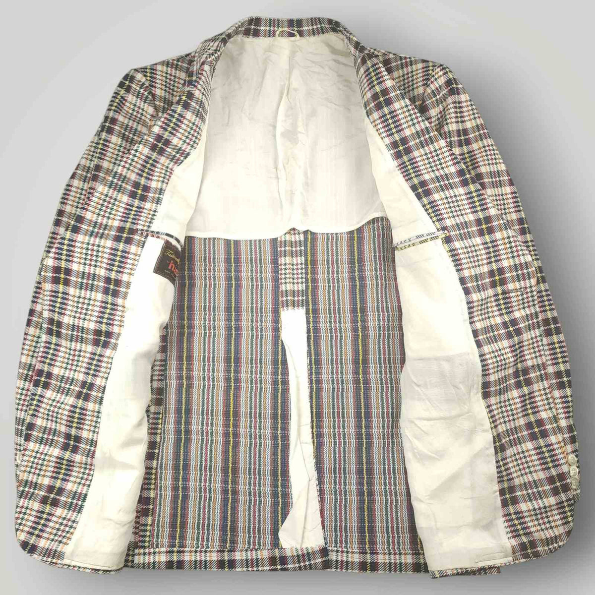 Vintage 60s Ivy Style Wide Lapel Prince of Wales Check Sport Coat 42R