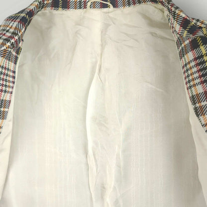 Vintage 60s Ivy Style Wide Lapel Prince of Wales Check Sport Coat 42R