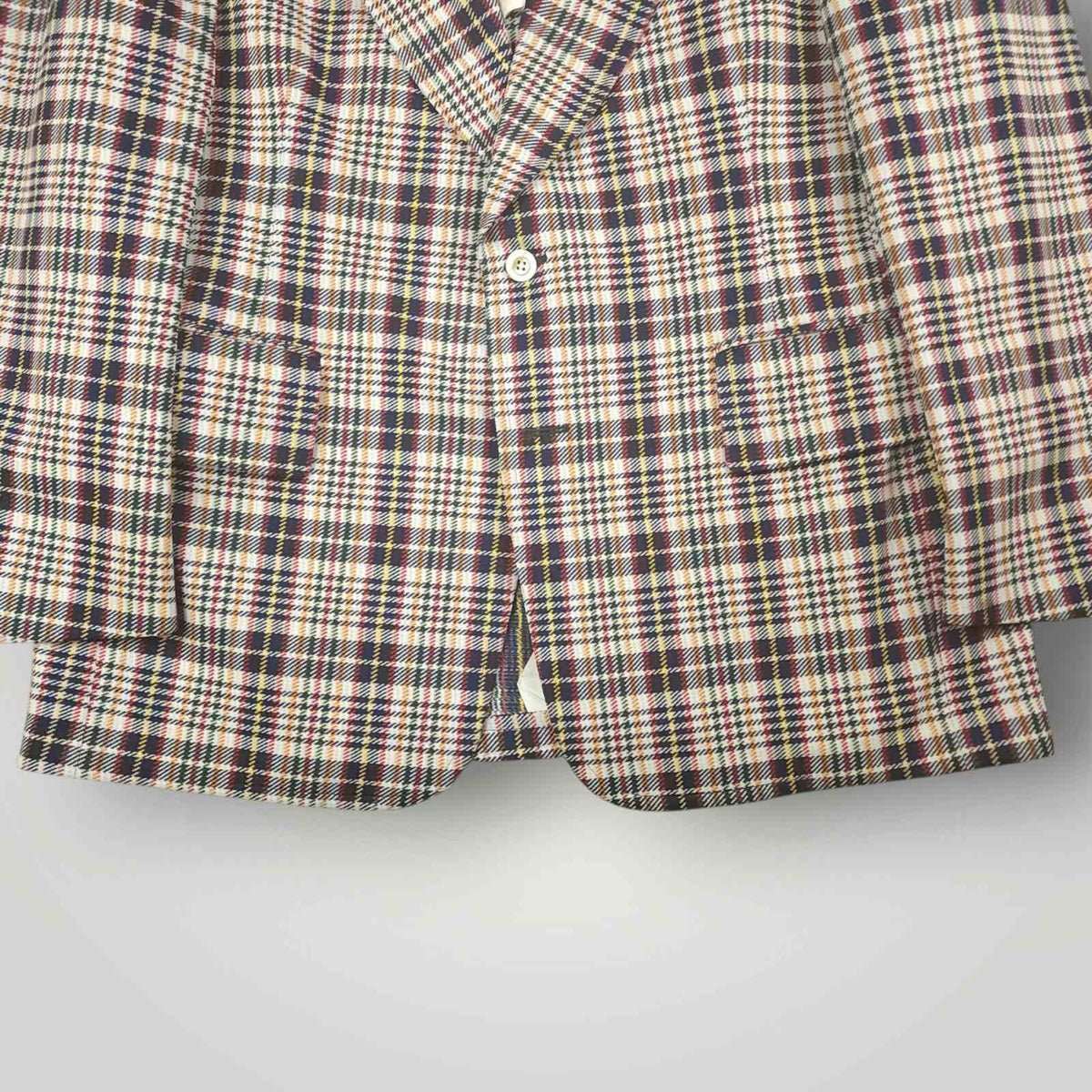 Vintage 60s Ivy Style Wide Lapel Prince of Wales Check Sport Coat 42R