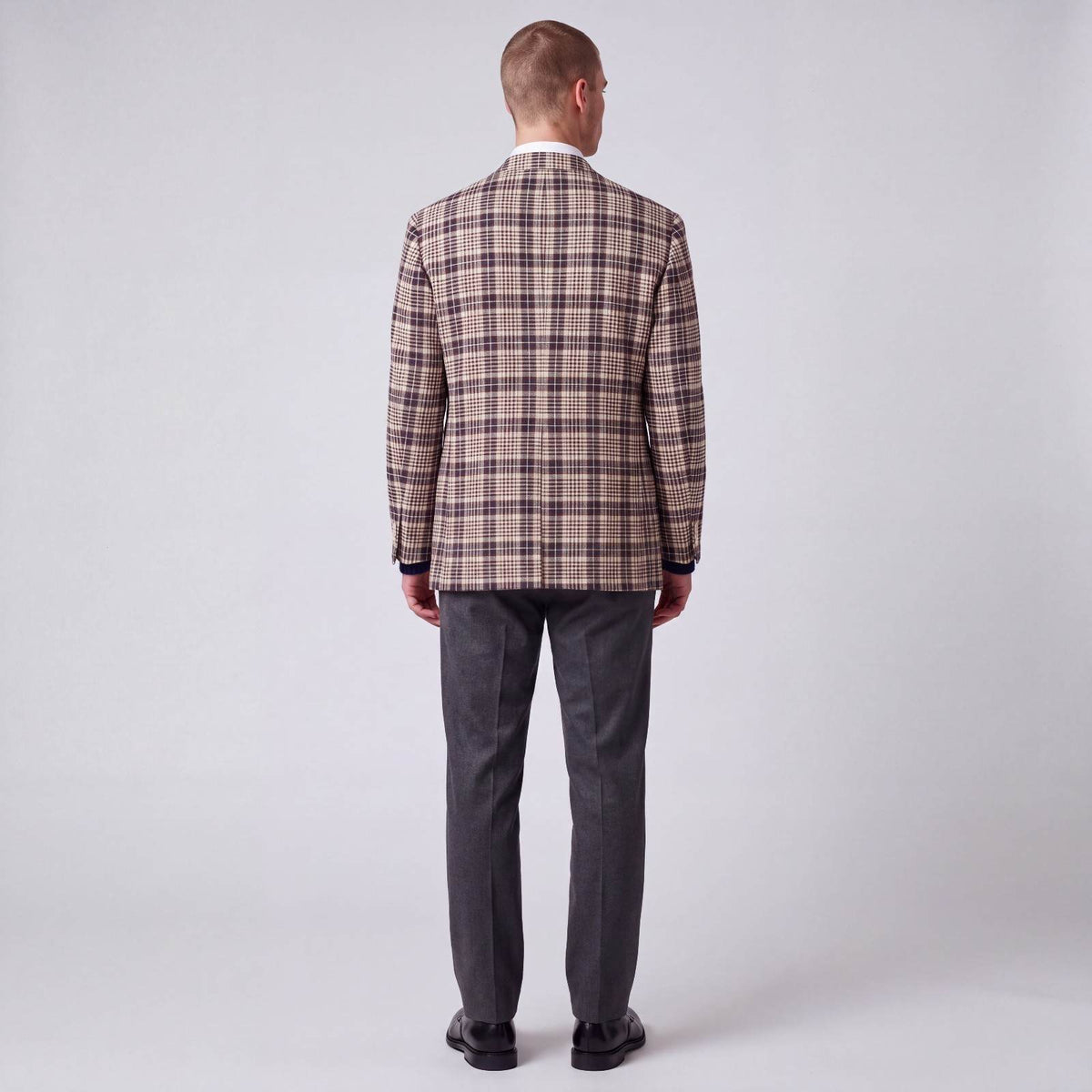 Vintage 60s Ivy Style Wide Lapel Prince of Wales Check Sport Coat 42R