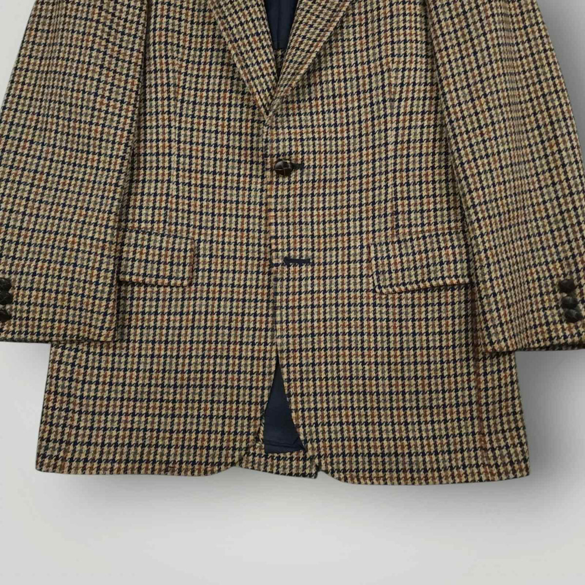 Vintage 70s Austin Reed Classic Fit Shetland Tweed Wool Gun Club Check Sports Coat 38R
