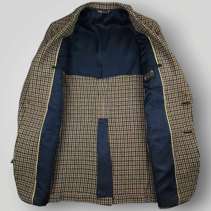 Vintage 70s Austin Reed Classic Fit Shetland Tweed Wool Gun Club Check Sports Coat 38R
