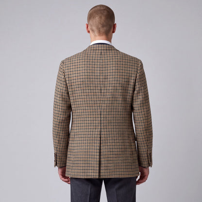 Vintage 70s Austin Reed Classic Fit Shetland Tweed Wool Gun Club Check Sports Coat 38R