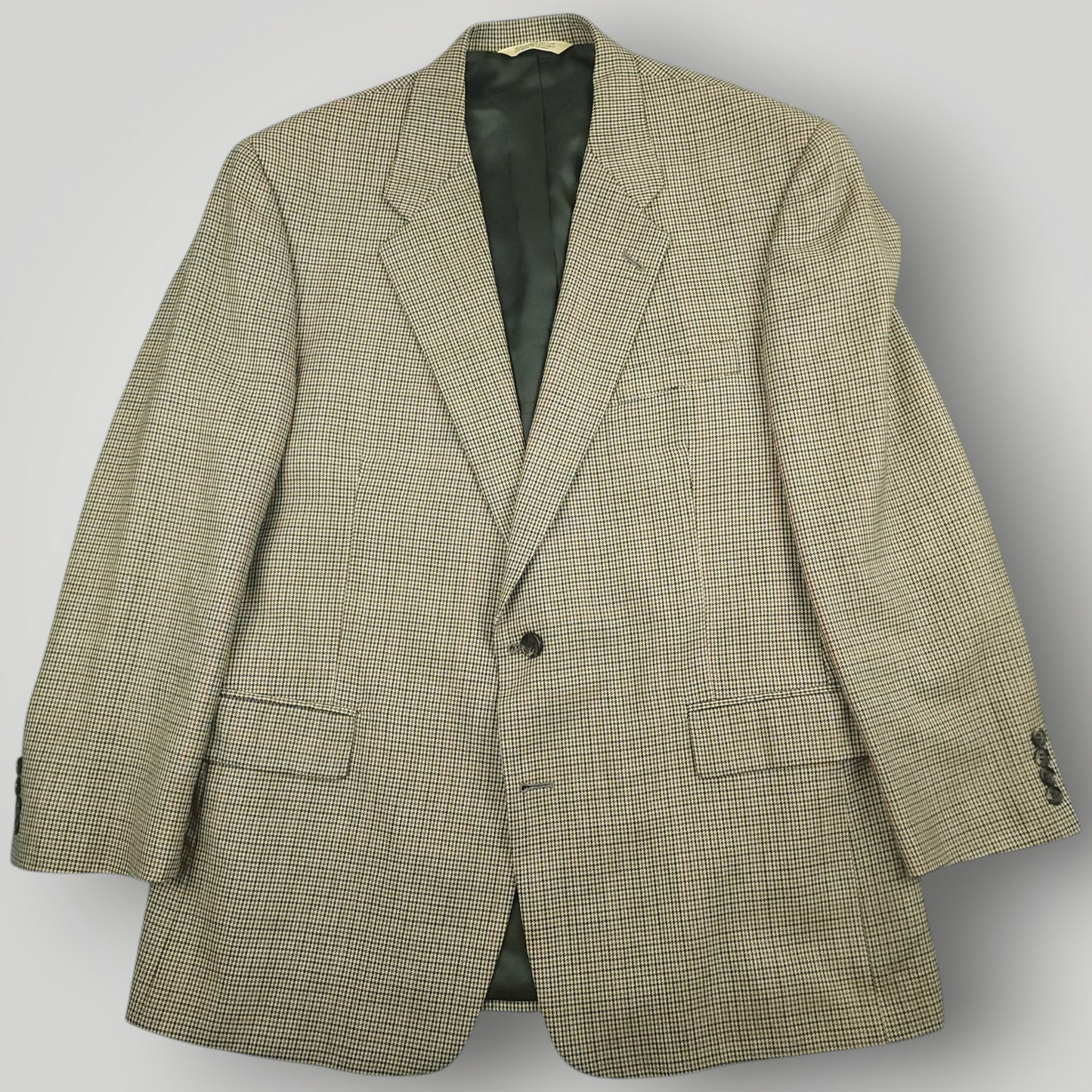 Vintage 90s Classic Fit Gun Club Check Wool Sport Coat 44R