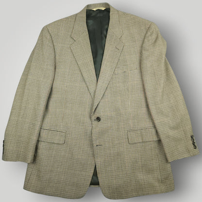 Vintage 90s Classic Fit Gun Club Check Wool Sport Coat 44R