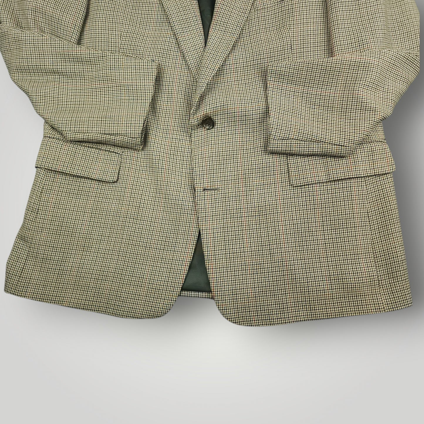 Vintage 90s Classic Fit Gun Club Check Wool Sport Coat 44R