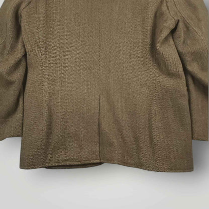 Vintage 90s DKNY Jeans Relaxed Fit Wool Blend Herringbone Blazer Jacket 42R