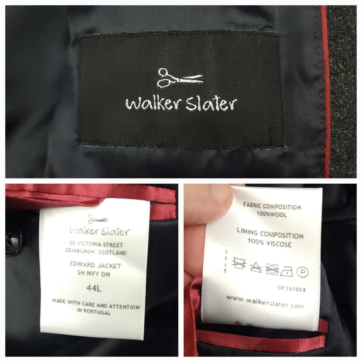 Walker Slater Edward Shetland Donegal Tweed Wool Marled Slim Fit Sports Coat 42R/L
